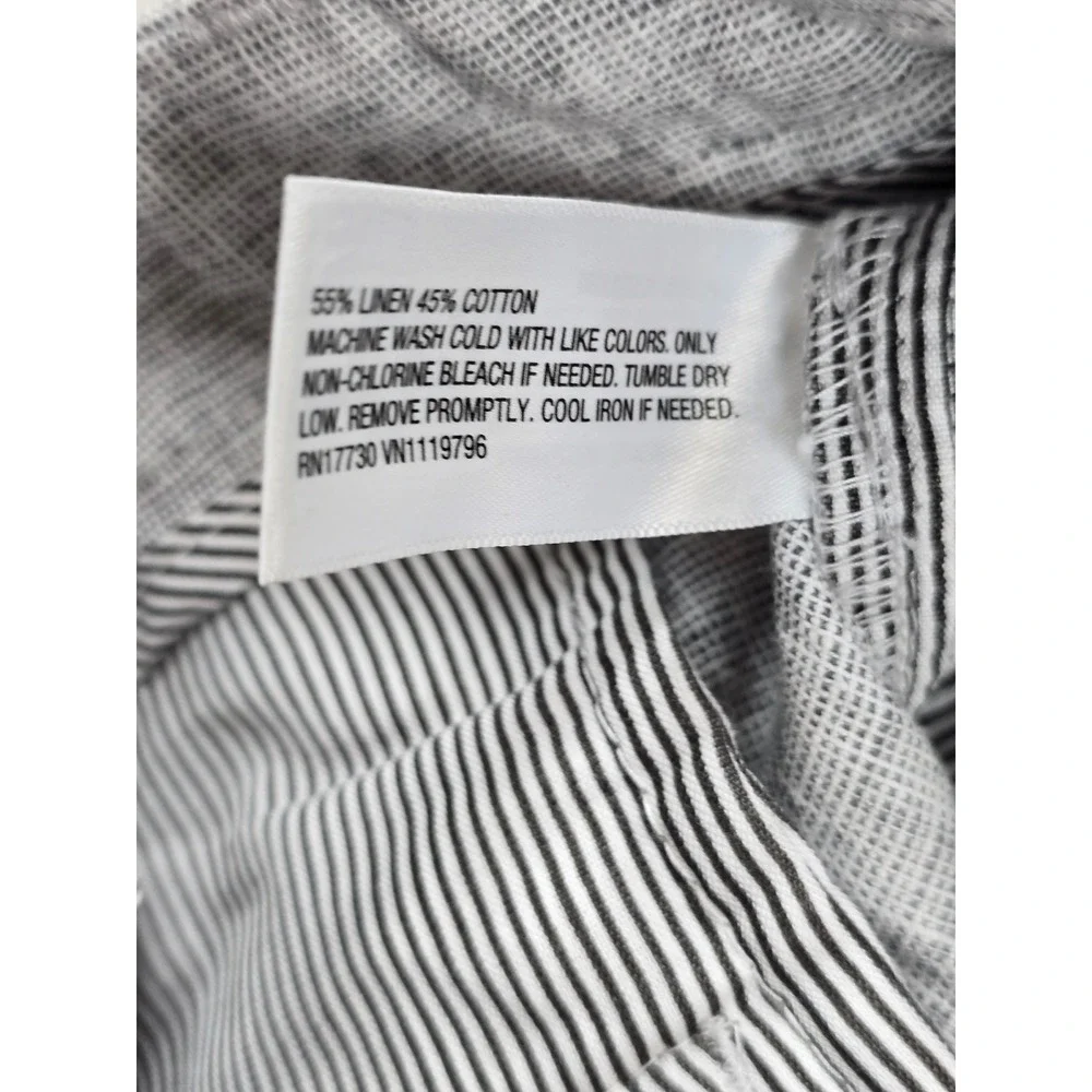Goodfellow‎ Linen Shorts Mens 40 Gray Cotton Flat Front Every Wear Short NEW